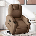 VIDAXL Fauteuil inclinable Marron Tissu