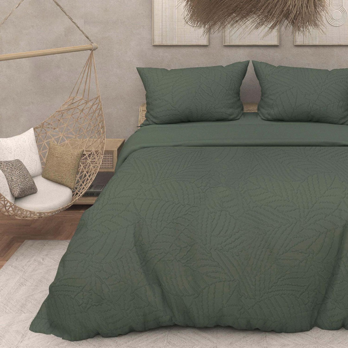 SOLEIL D'OCRE Parure housse de couette 3D microfibre MAYA, par Soleil d'Ocre