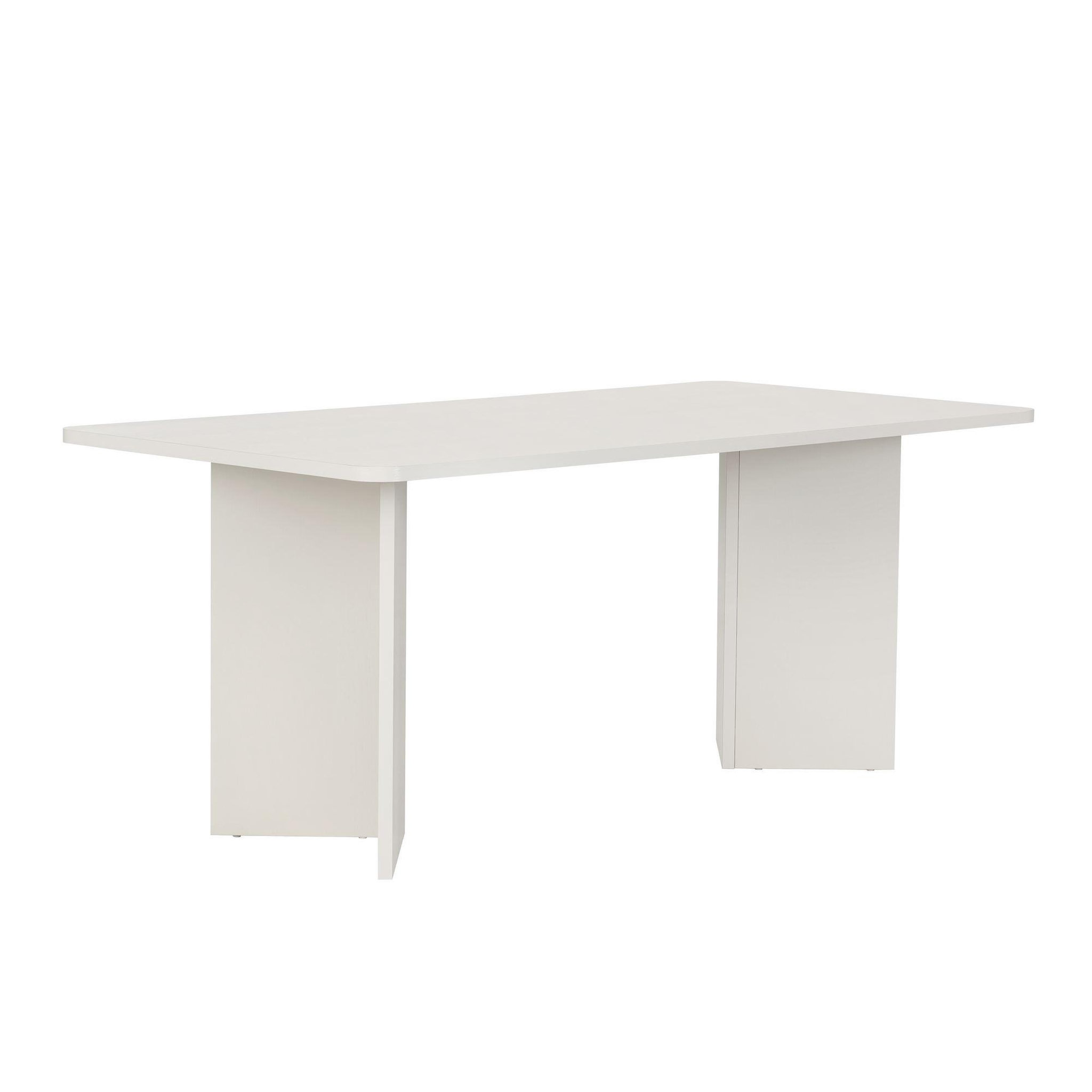 Voir la diapositive 4 : Habitat et Jardin Table à manger en bois  linza  180 x 90 x 75 cm - blanc de bois
