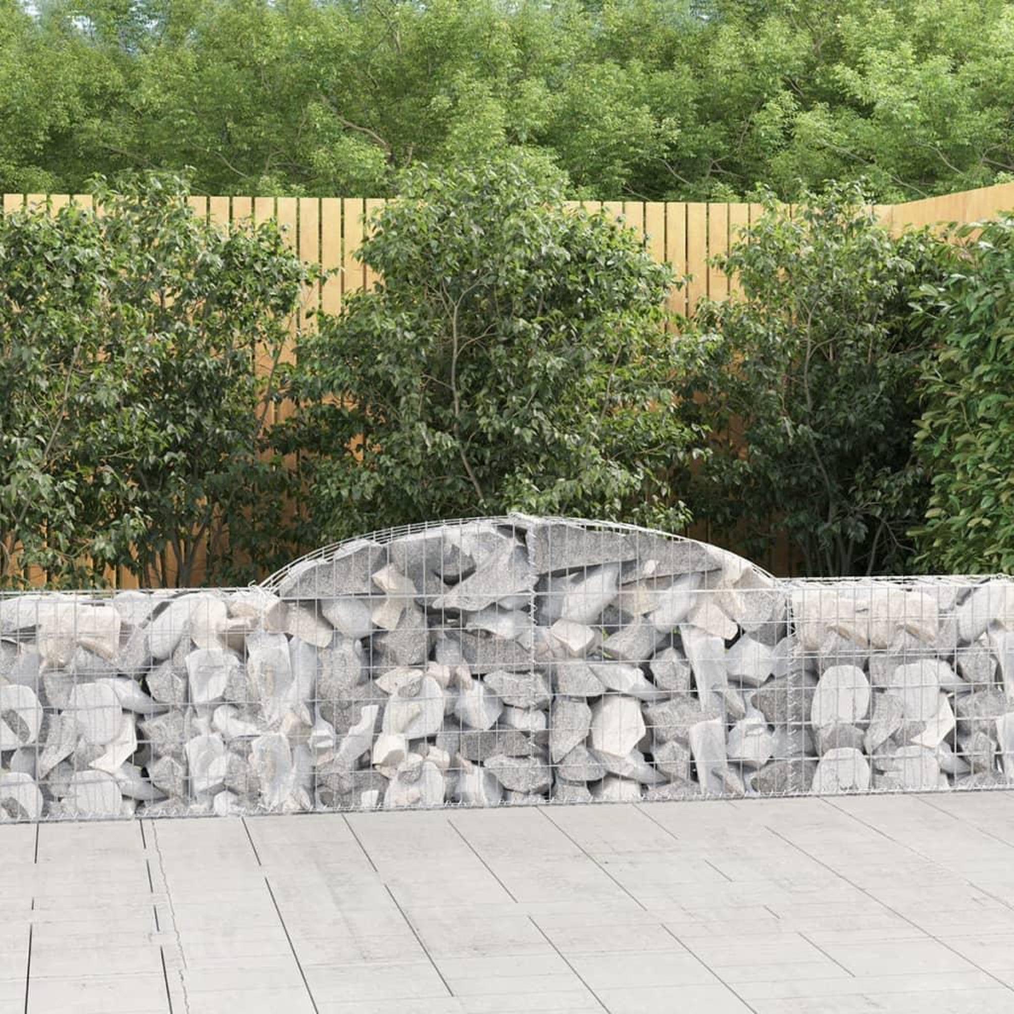VIDAXL Paniers a gabions arques 6 pcs 300x30x60/80 cm Fer galvanise