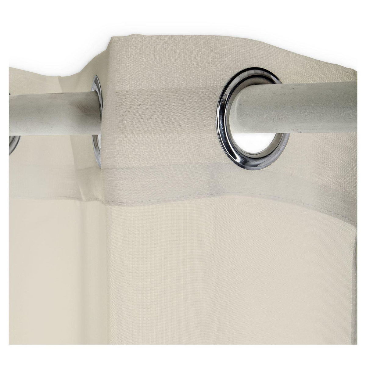 TODAY Voilage finition oeillets prêt à poser en polyester 135x240 cm