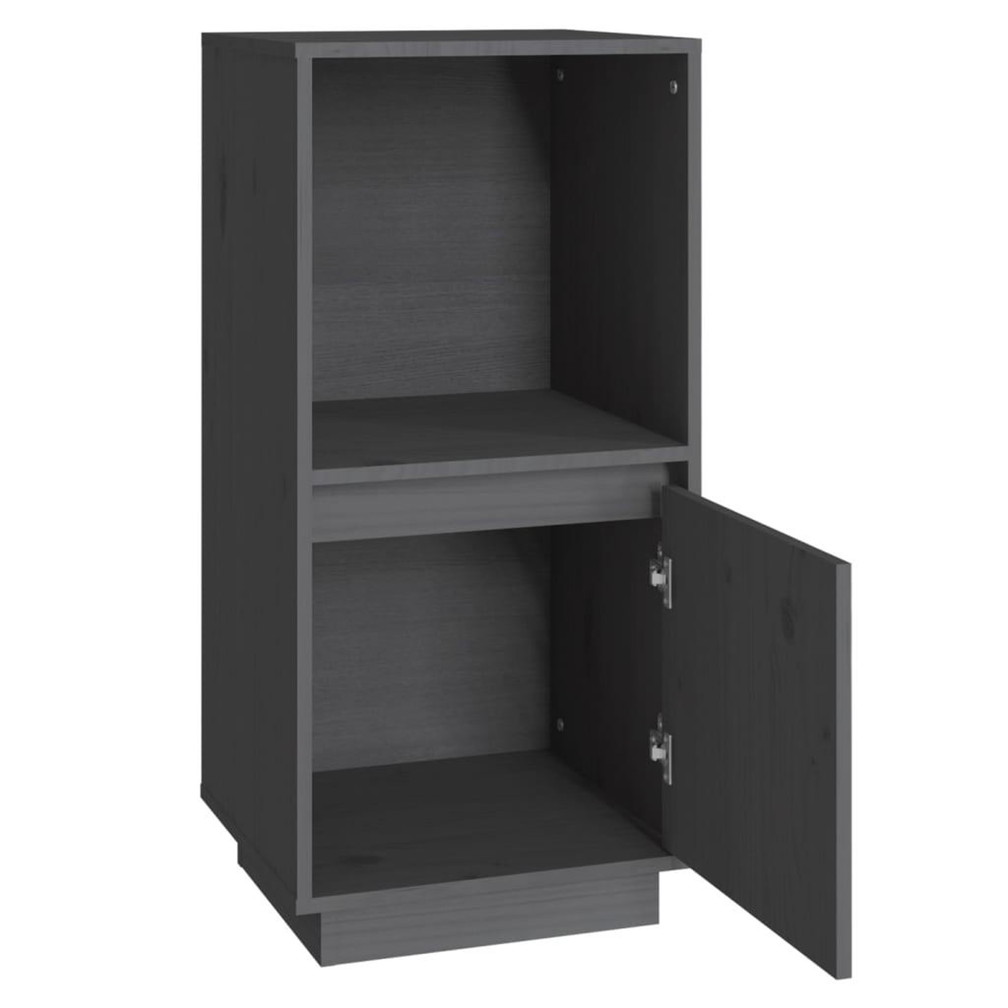 Voir la diapositive 4 : VIDAXL Buffet Gris 38x35x80 cm Bois massif de pin