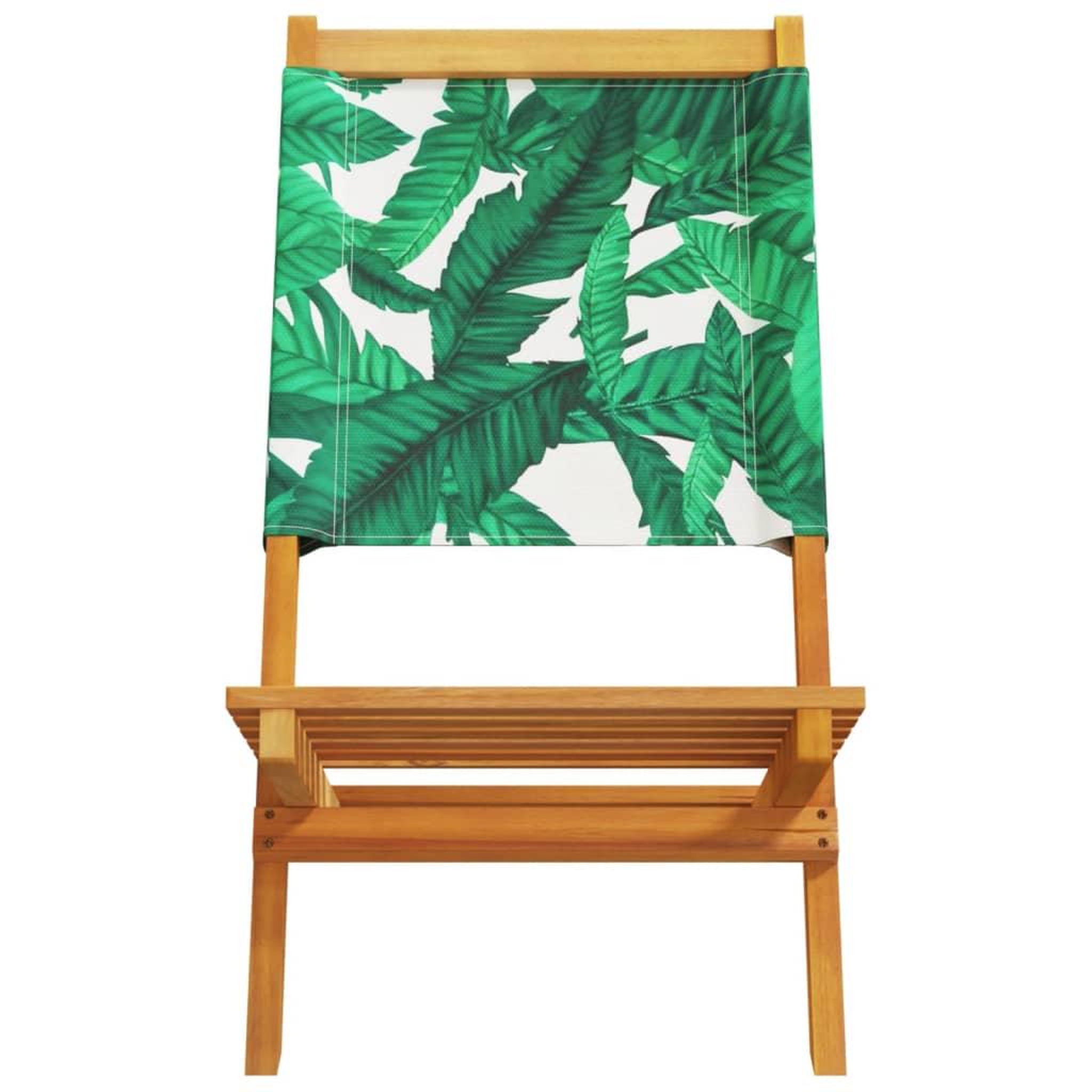 Voir la diapositive 5 : VIDAXL Chaises de jardin pliantes lot de 6 vert tissu et bois massif