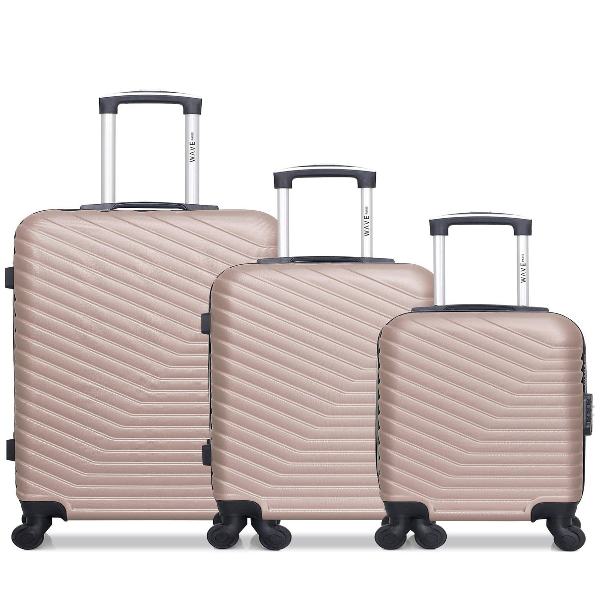 WAVE PARIS WAVE PARIS - Lot de 3 - Valise Weekend, valise cabine et valise cabine XXS LENA