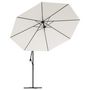 Voir la diapositive 5 : VIDAXL Parasol de jardin en porte-a-feux et lumieres LED mat en metal