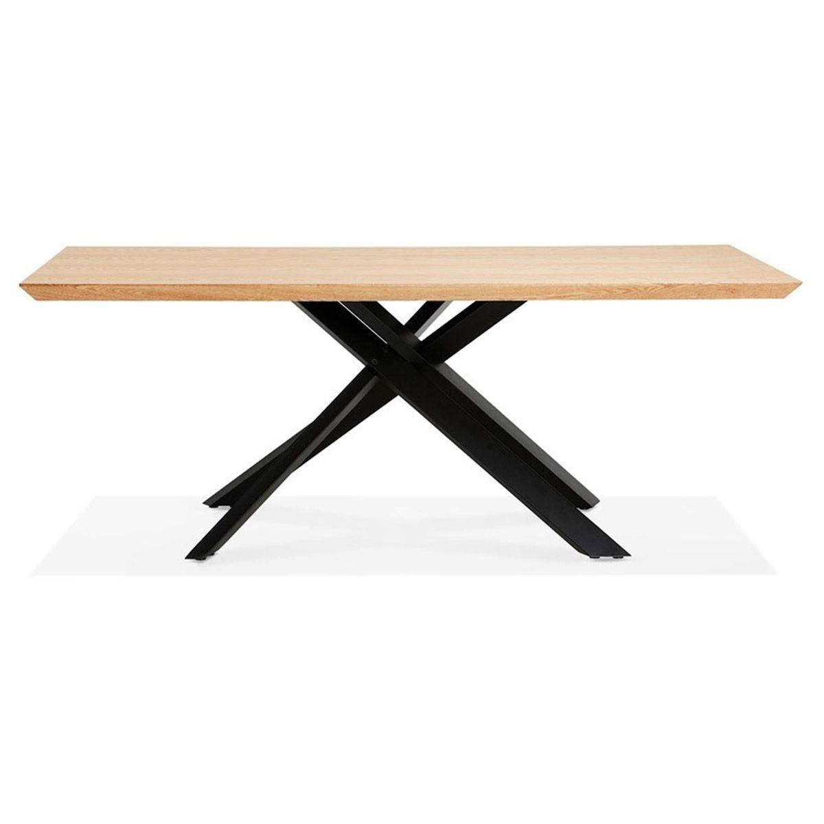Paris Prix Table à Manger en Bois  Laby  200cm Naturel & Noir