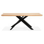 Voir la diapositive 2 : Paris Prix Table à Manger en Bois  Laby  200cm Naturel & Noir