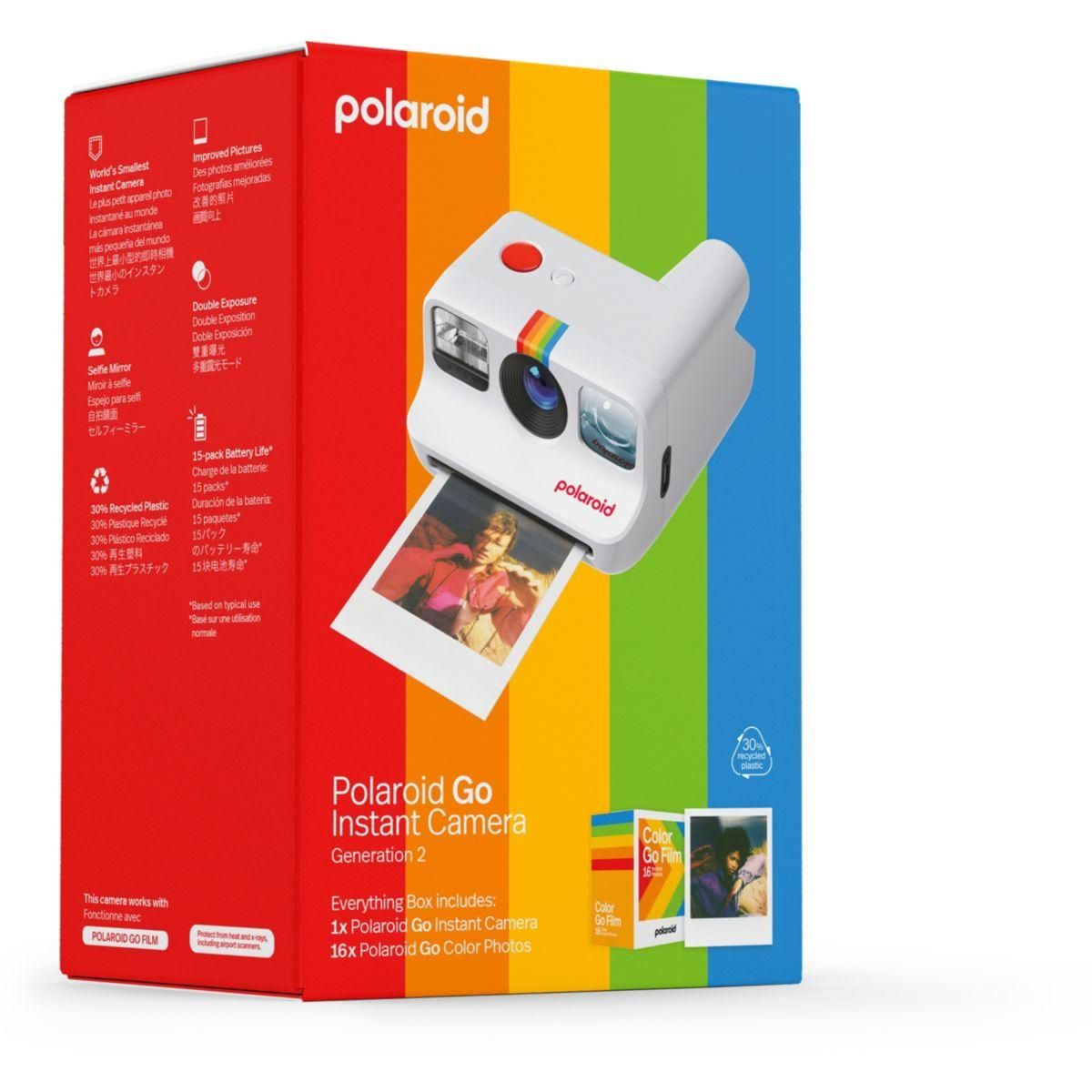 POLAROID Appareil photo Instantané Go Gen2 Blanc + Pack de 16 films couleur