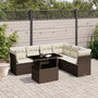Voir la diapositive 1 : VIDAXL Salon de jardin avec coussins 7 pcs marron resine tressee