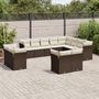Voir la diapositive 1 : VIDAXL Salon de jardin avec coussins 12 pcs marron resine tressee