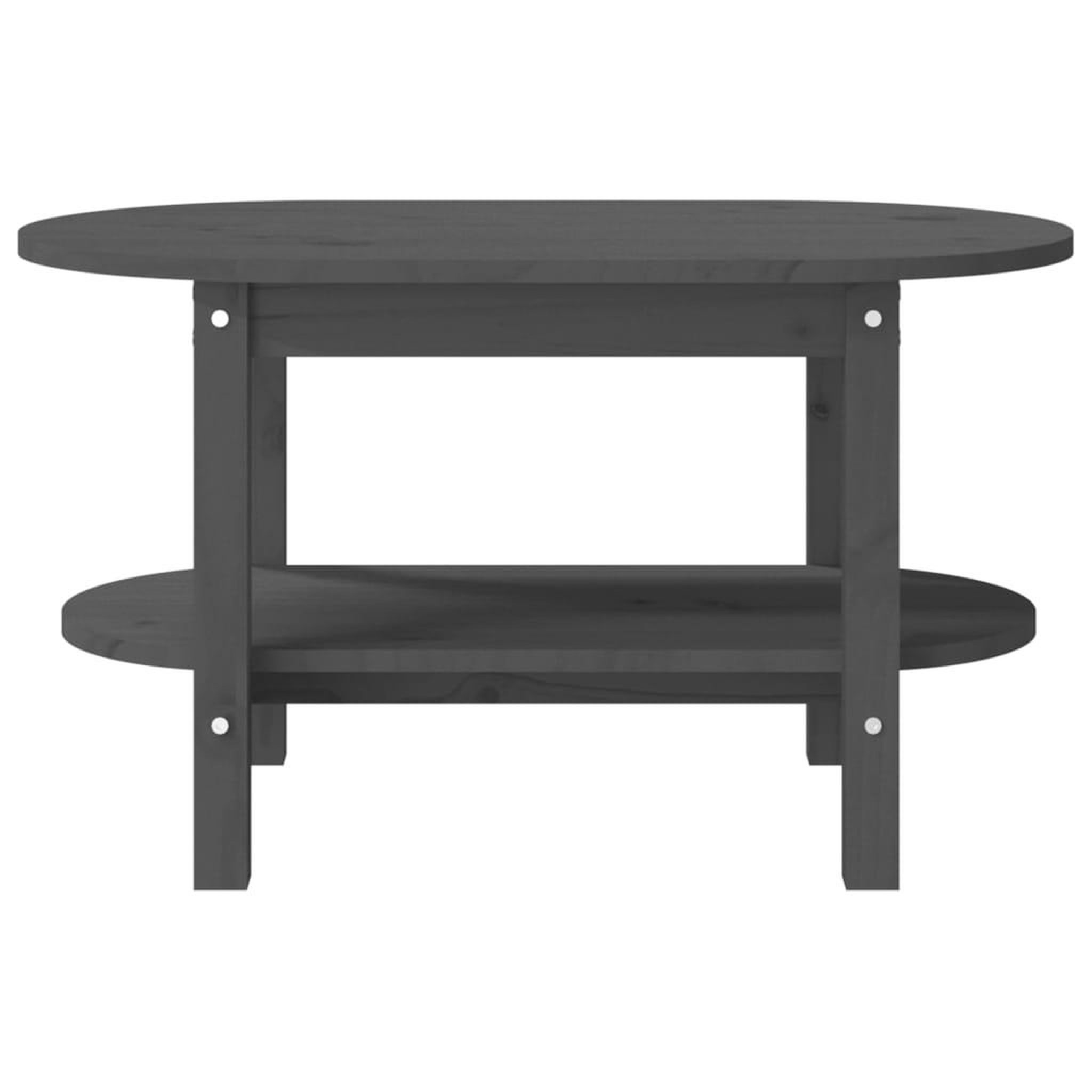 Voir la diapositive 5 : VIDAXL Table basse Gris 80x45x45 cm Bois massif de pin