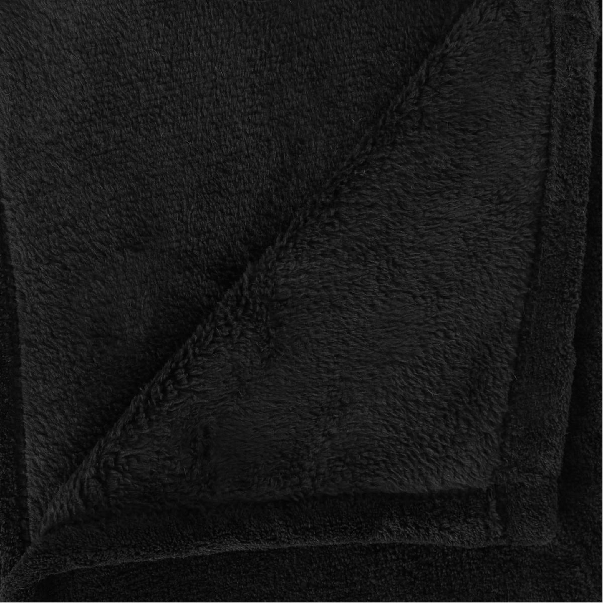 Voir la diapositive 2 : ATMOSPHERA Plaid  Microfibre  130x180cm Noir