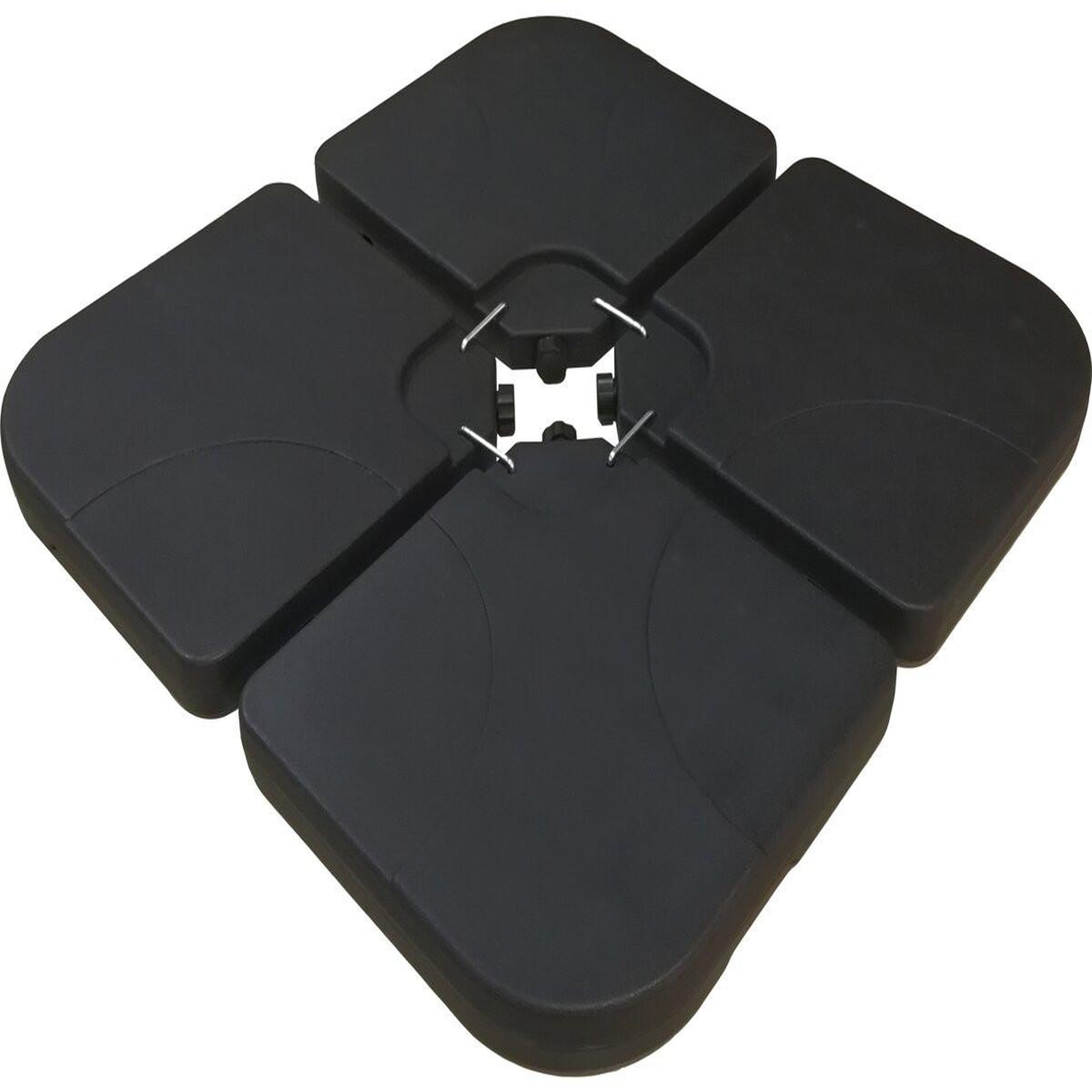 Habitat et Jardin Pied de parasol 4 dalles à lester jusqu'à 3 x 3 - 52l - noir