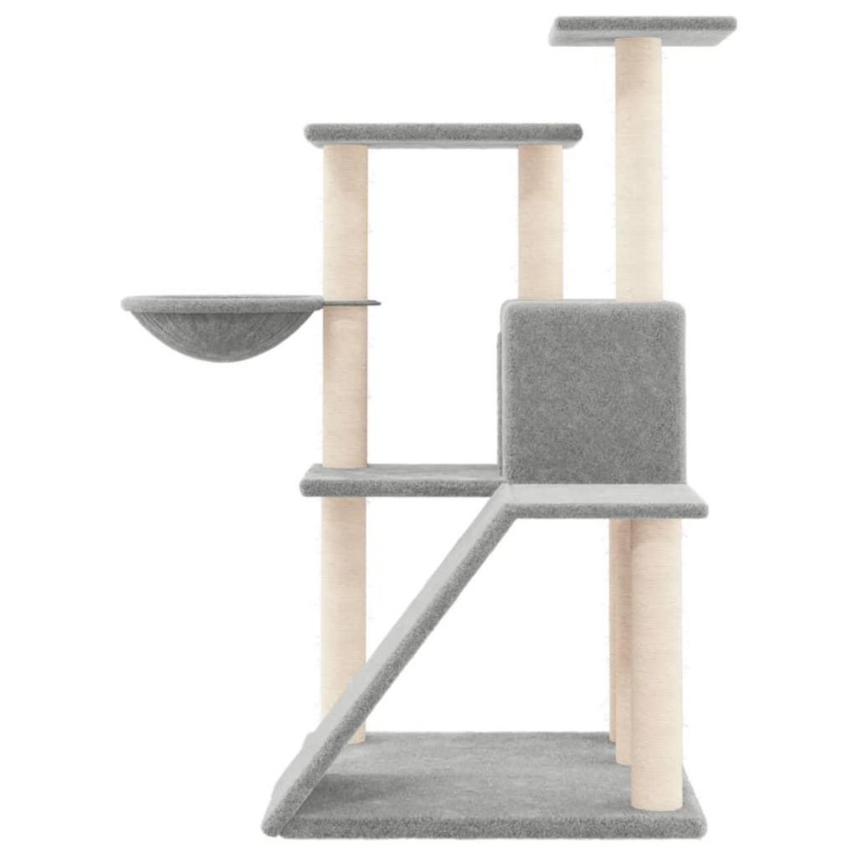 VIDAXL Arbre a chat avec griffoirs en sisal Gris clair 94 cm