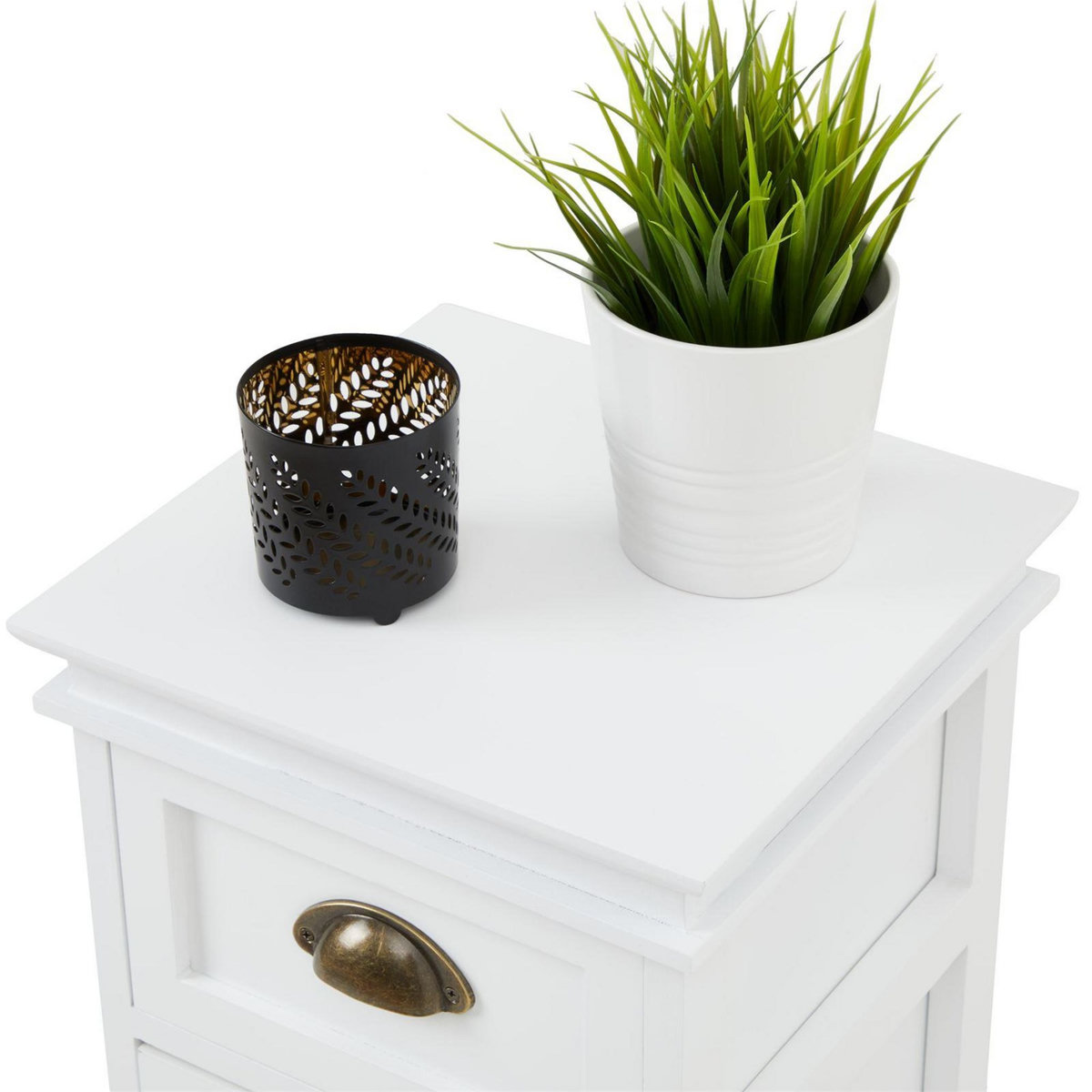 IDIMEX Chiffonnier LANDHAUS, 4 tiroirs, blanc