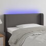 Voir la diapositive 1 : VIDAXL Tete de lit a LED Gris 93x16x78/88 cm Similicuir