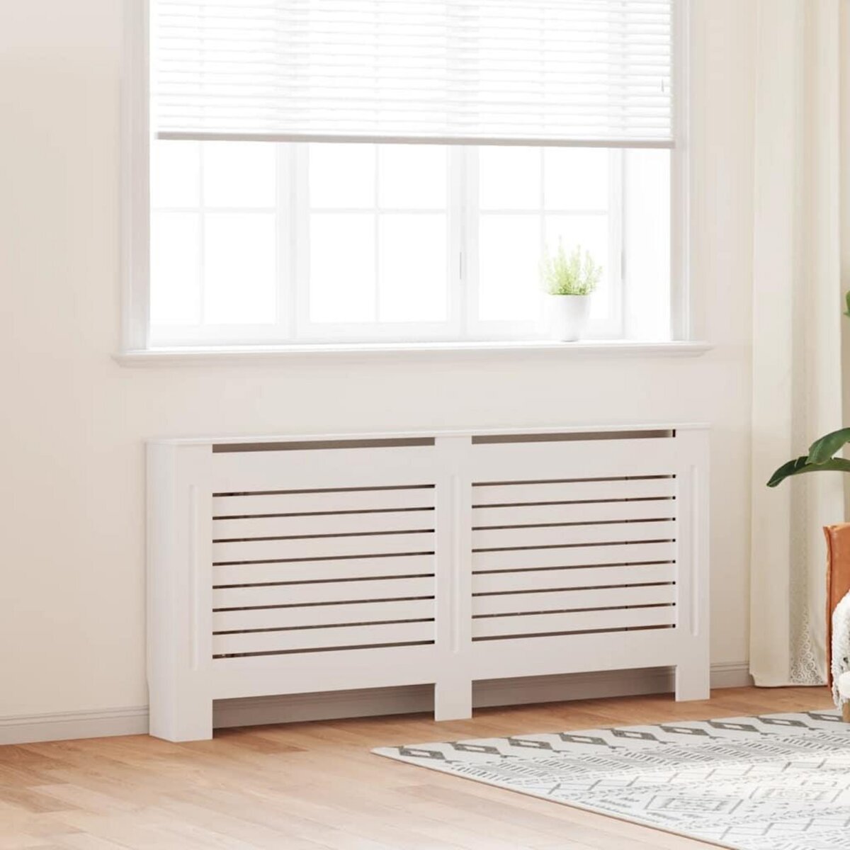 VIDAXL Cache-radiateur Blanc 172x19x81,5 cm MDF