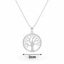 Voir la diapositive 3 : L'ATELIER D'AZUR Collier Argent 925/000 Rhodié - Arbre de Vie Serti de Zirconiums