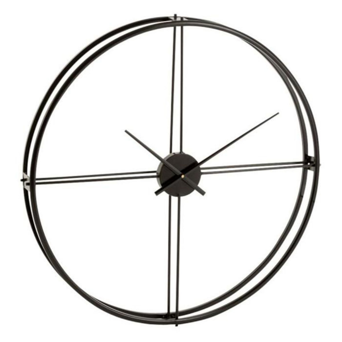 Paris Prix Horloge Murale Déco en Métal  Ronde  80cm Noir