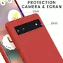 IBROZ Coque Google Pixel 6A Silicone Rouge