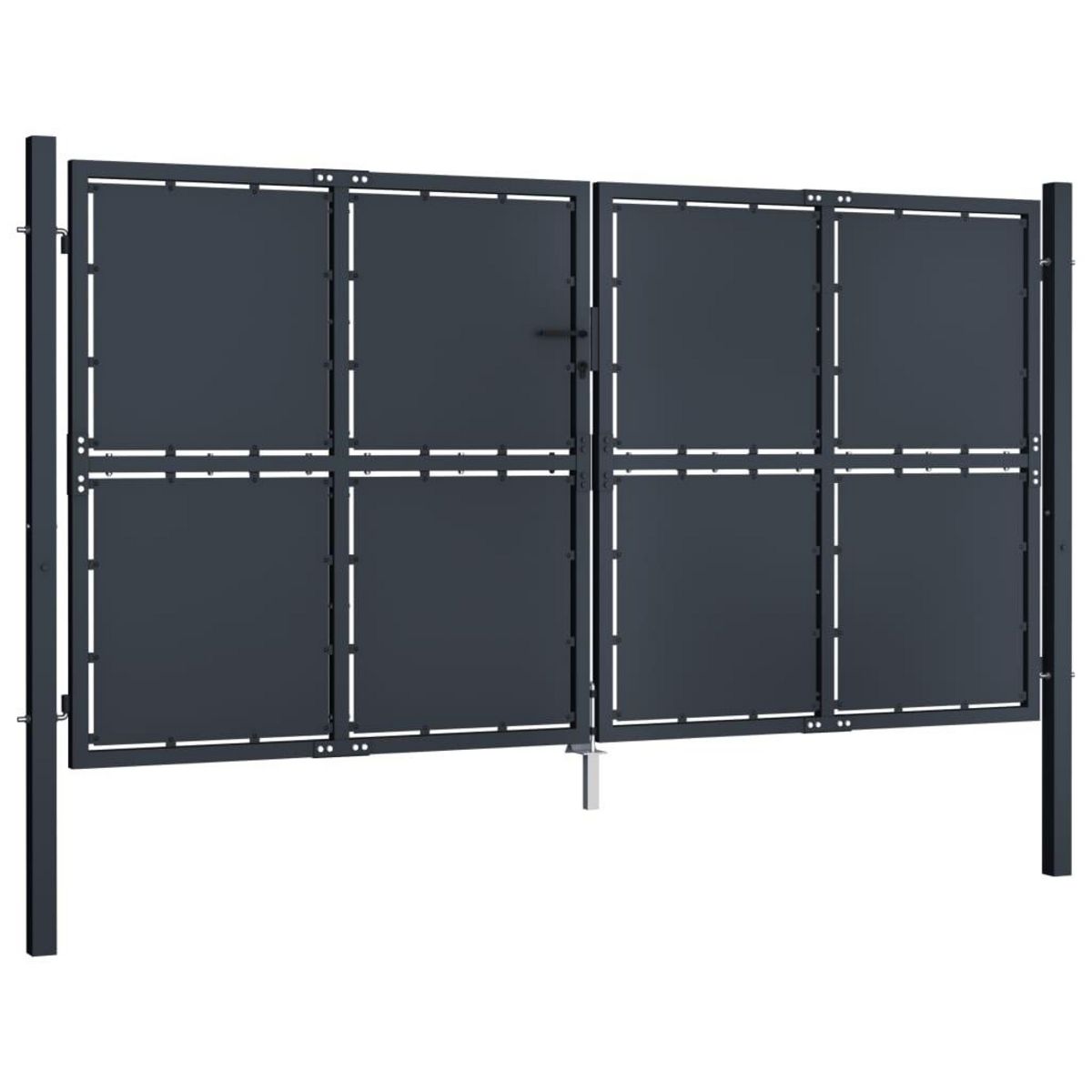 VIDAXL Portail de jardin Acier 300 x 175 cm Anthracite