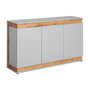 Voir la diapositive 1 : Paris Prix Buffet 3 Portes Design  Berlin  150cm Gris & Naturel