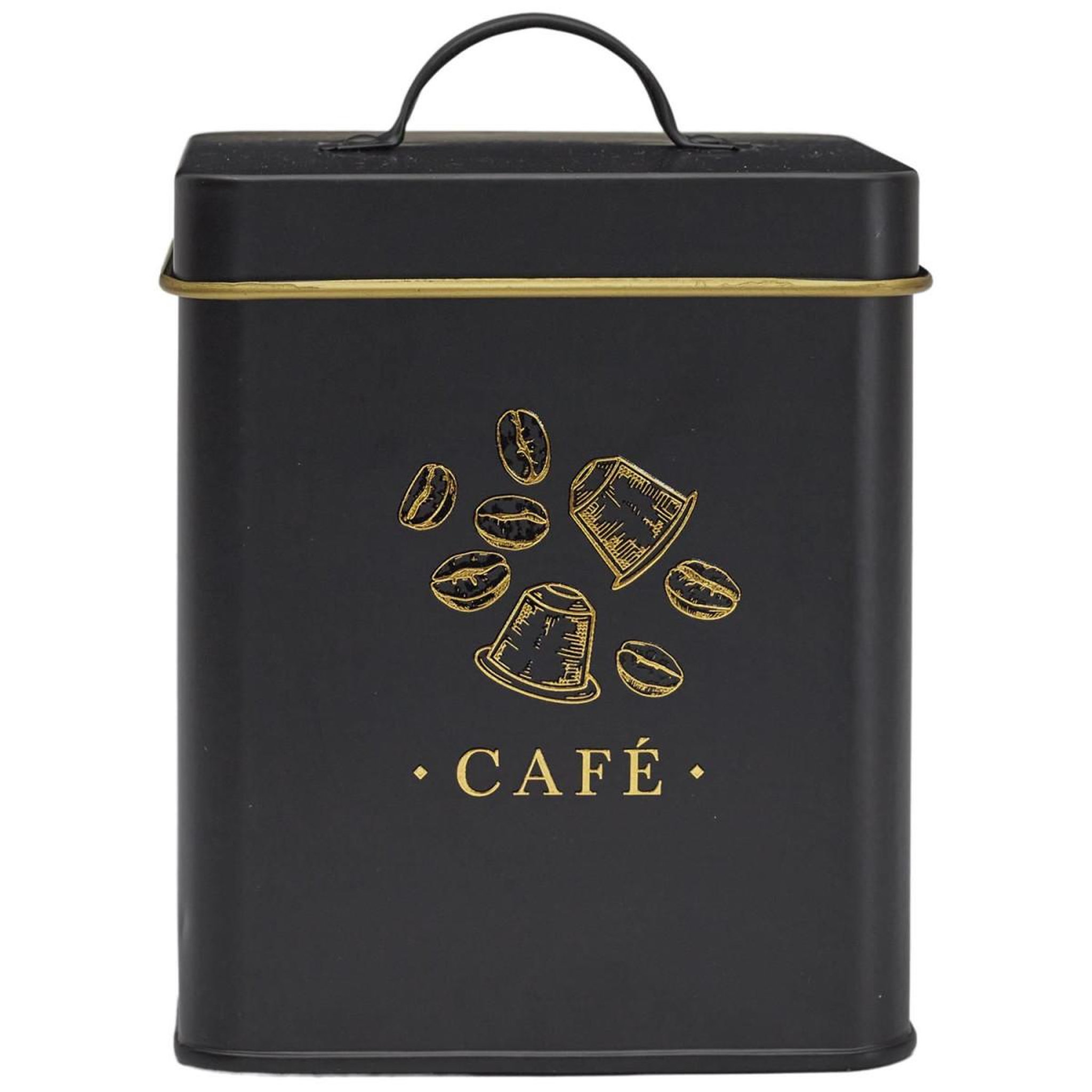 Voir la diapositive 2 : COOK CONCEPT Boîte à Café en Métal  Lounge  16cm Noir