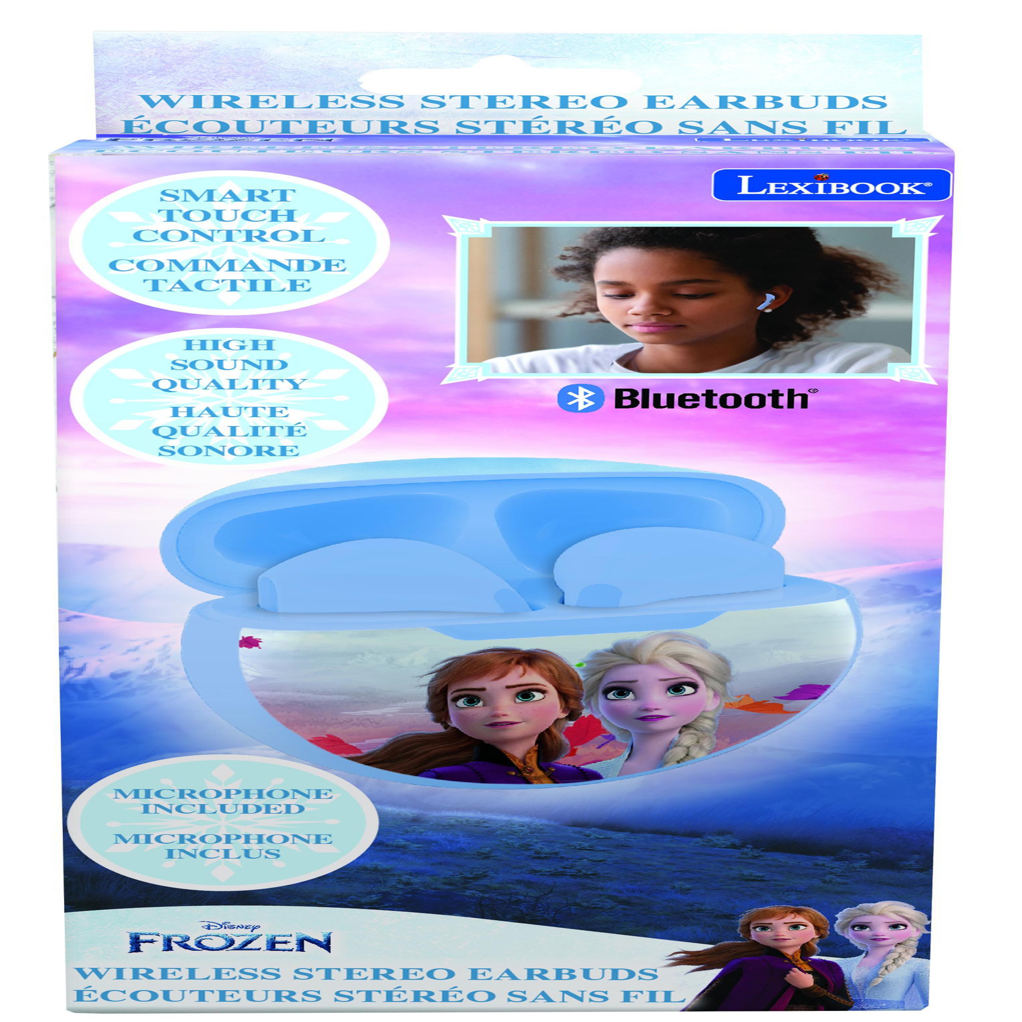 Voir la diapositive 6 : Lexibook Écouteurs sans fil Bluetooth La Reine des Neiges avec étui de chargement et de rangement