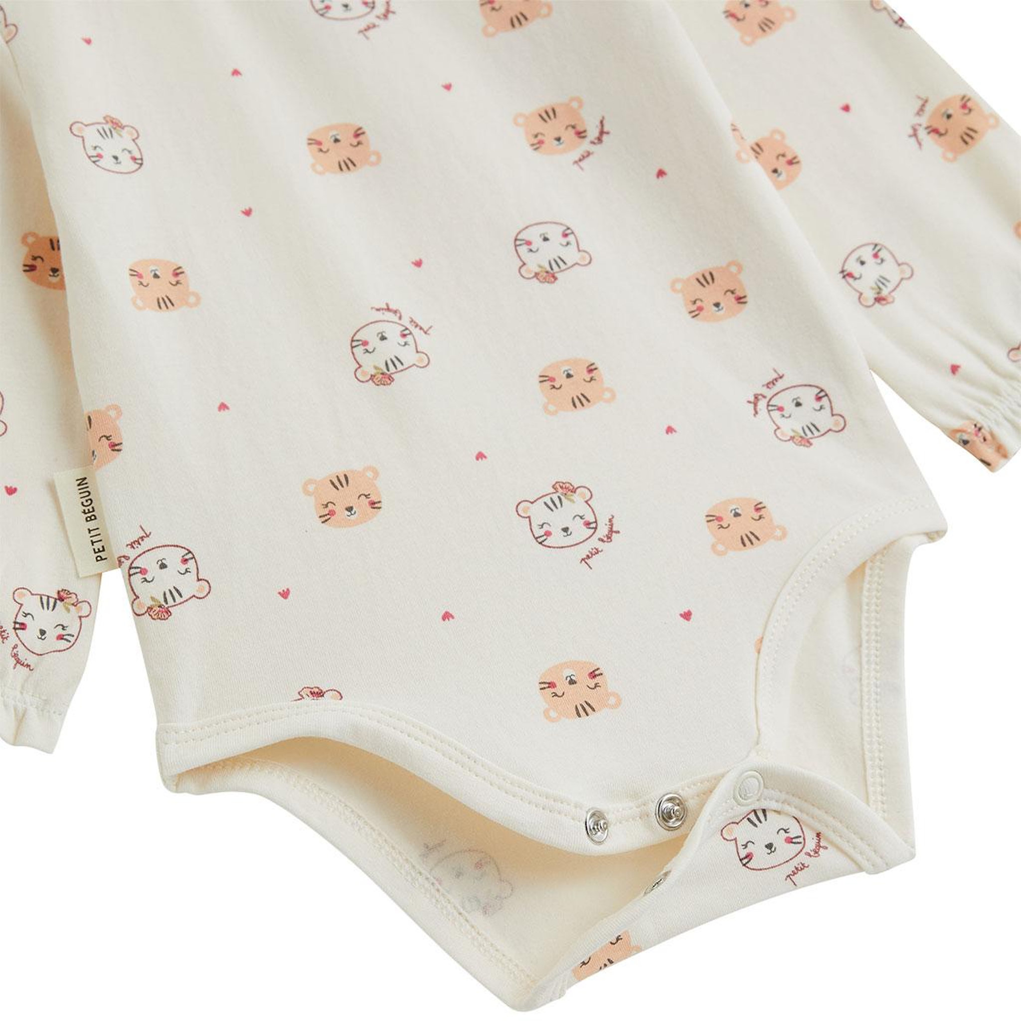 Voir la diapositive 3 : PETIT BEGUIN Lot de 2 bodies bébé manches longues léa