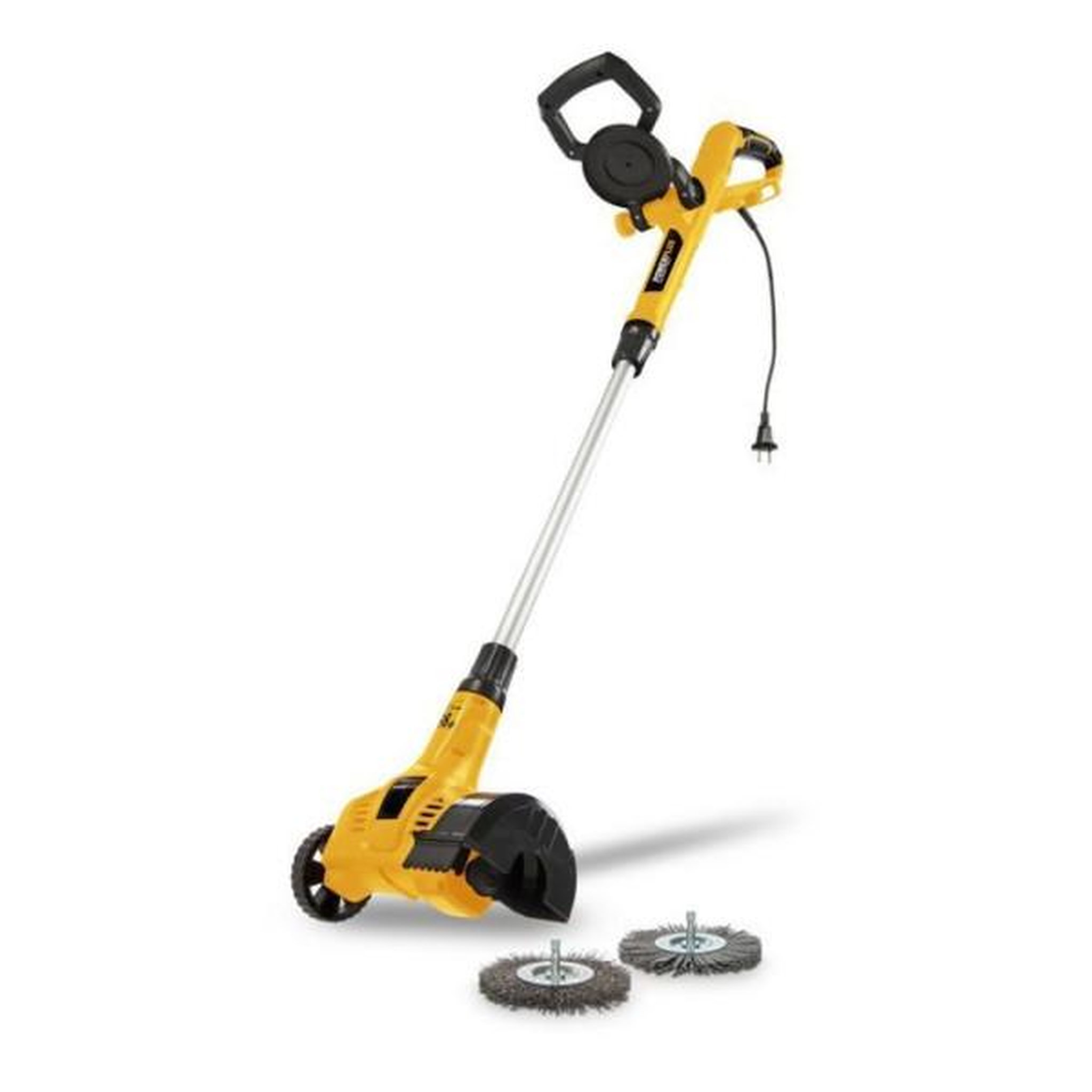 POWERPLUS Powerplus Désherbeur Téléscopique Électrique POWXG6650 - Extracteur de Mauvaises Herbes, 400 W, avec Brosse en Nylon et en A