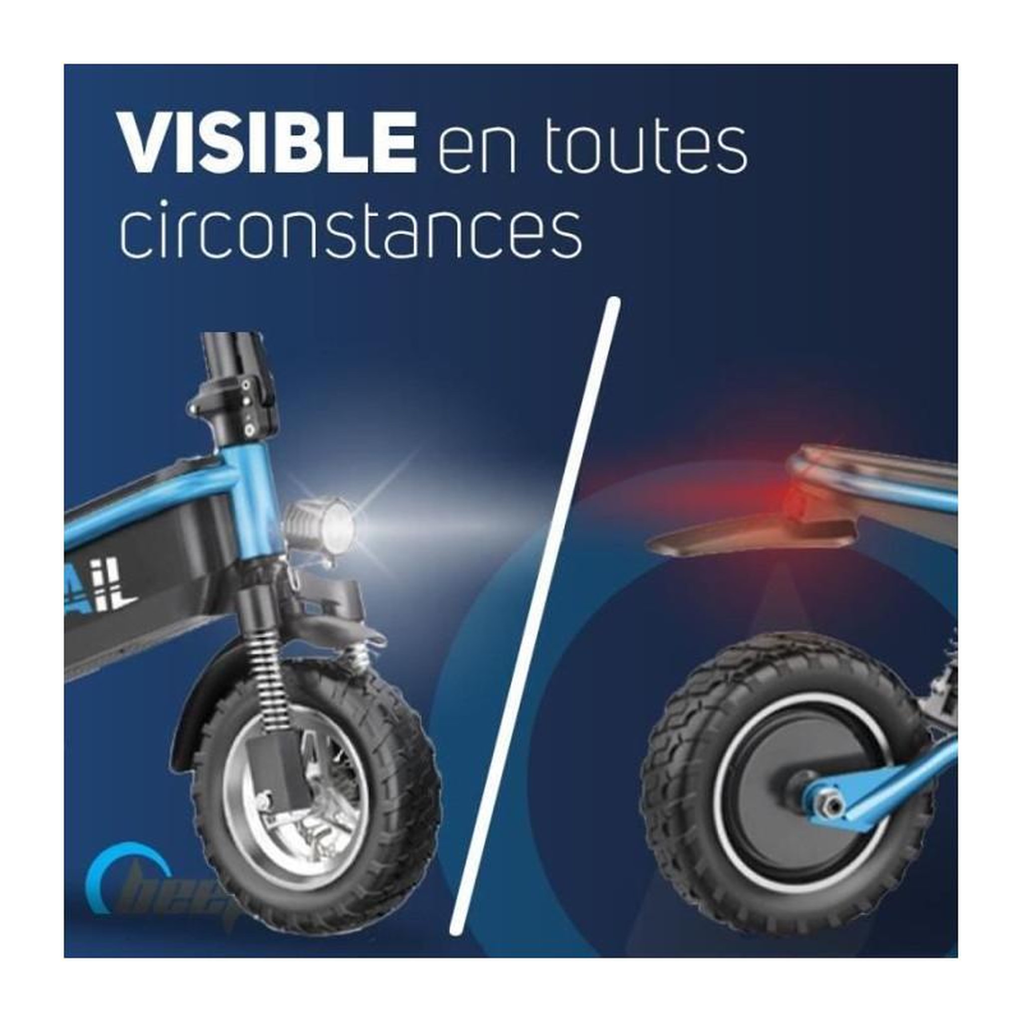 Voir la diapositive 2 : BEEPER Trottinette électrique tout-terrain - BEEPER - Cross - 500W - 10- 48V - 13Ah