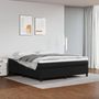 Voir la diapositive 2 : VIDAXL Sommier a lattes de lit avec matelas Noir 180x200 cm Similicuir