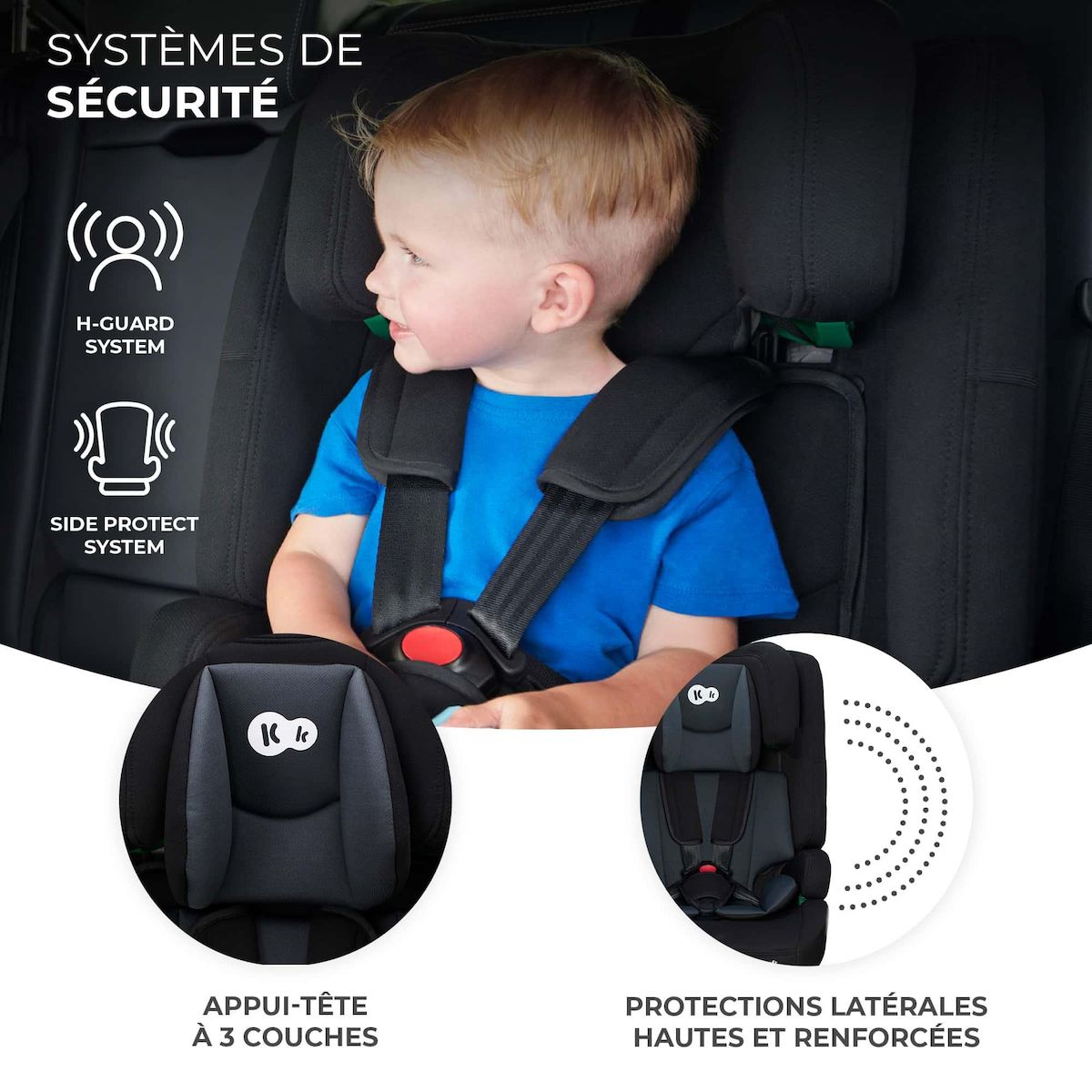 KINDERKRAFT Siege auto safety fix 2 i size pratique confortab