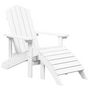 Voir la diapositive 3 : VIDAXL Chaises de jardin Adirondack lot de 2 repose-pieds PEHD Blanc