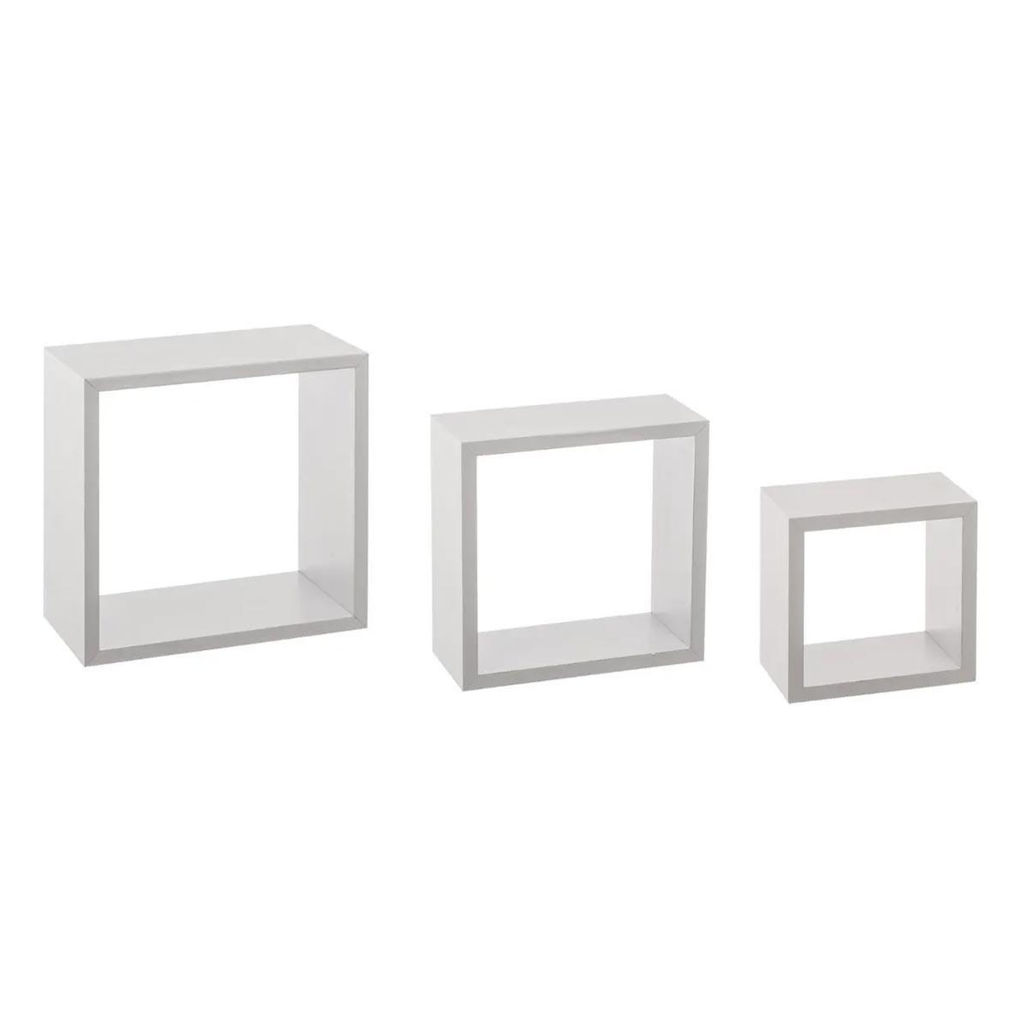 Voir la diapositive 1 : FIVE Lot de 3 étagères murales  cube  25cm blanc