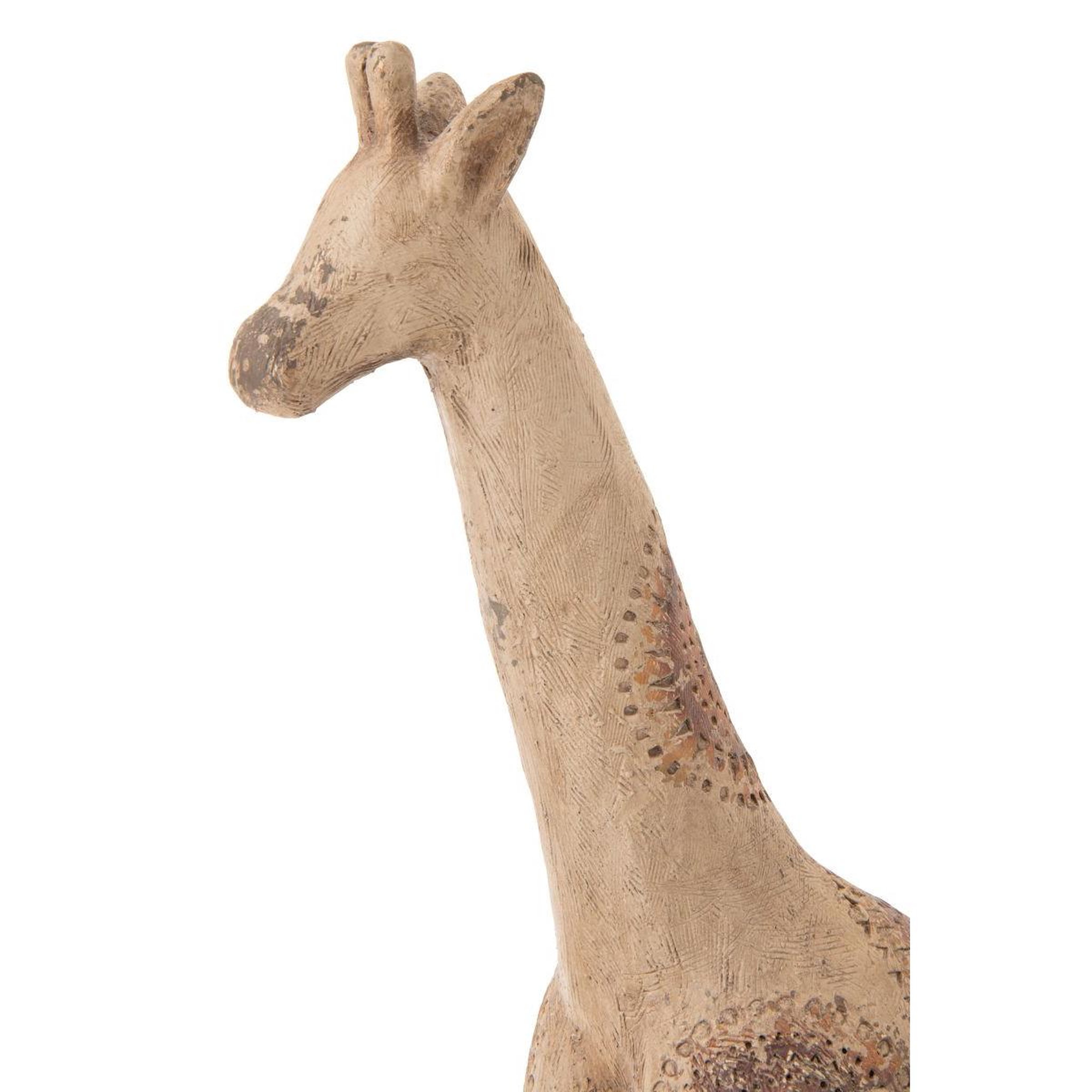 Voir la diapositive 4 : J-LINE Statue girafe extérieur  antik  90cm multicolore