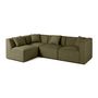 Voir la diapositive 3 : LISA DESIGN Nova - canapé modulable d'angle gauche - 5 places - avec pouf d'appoint - en velours