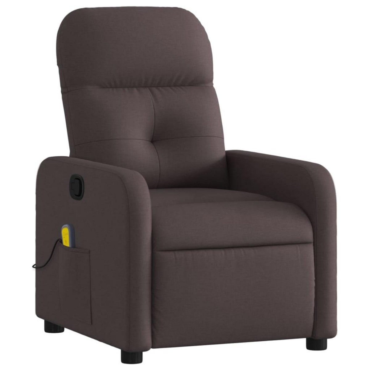 VIDAXL Fauteuil de massage inclinable Marron fonce Tissu