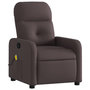 Voir la diapositive 3 : VIDAXL Fauteuil de massage inclinable Marron fonce Tissu