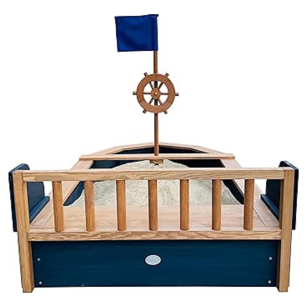 Axi House Bac à sable bateau Doris anthracite-marron