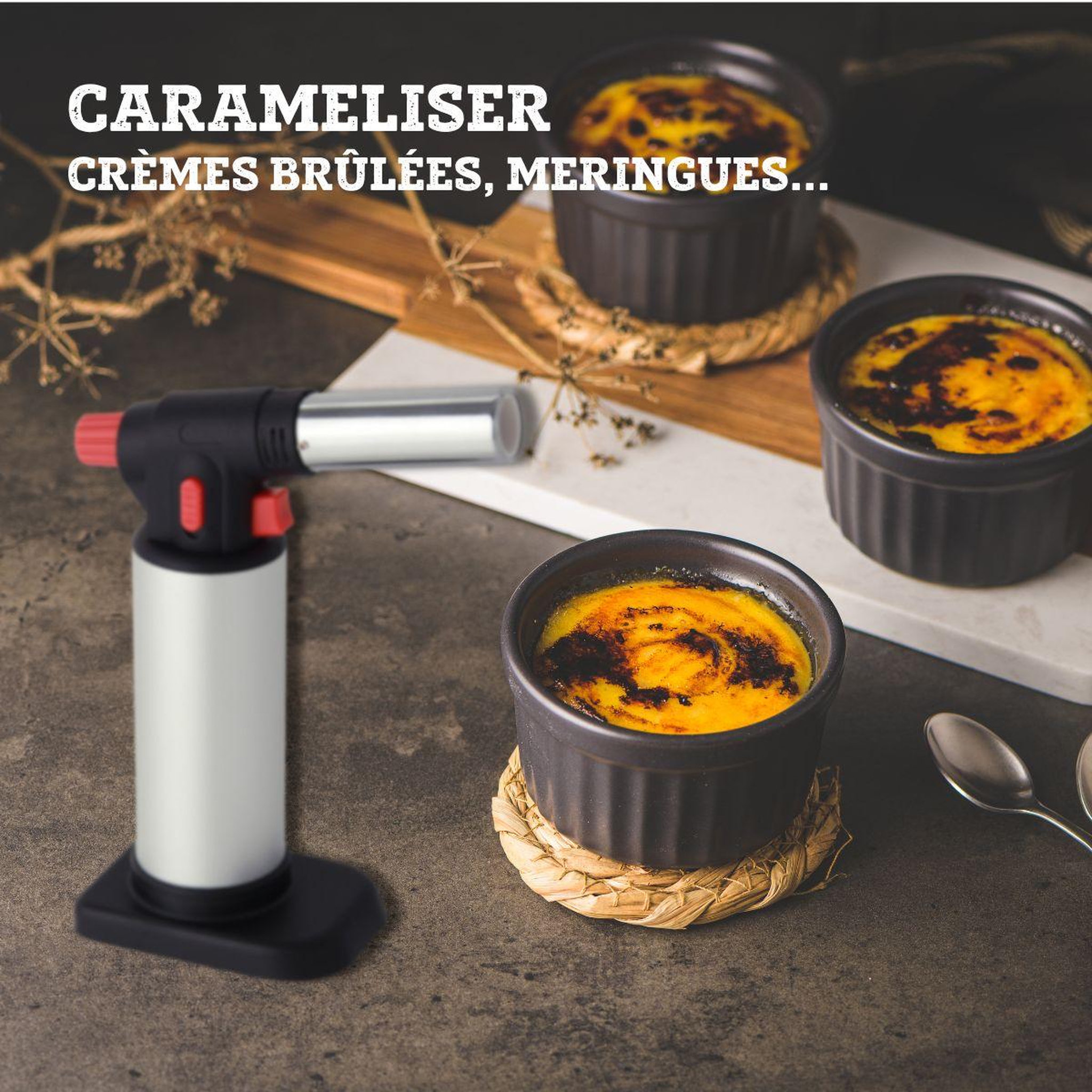 Voir la diapositive 4 : FM PROFESSIONAL Chalumeau de cuisine 18,5 x 13,5 x 8,8 cm FM Professional