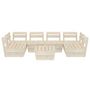 Voir la diapositive 3 : VIDAXL Salon de jardin palette 7 pcs Bois d'epicea impregne