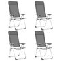 Voir la diapositive 1 : VIDAXL Chaises de camping pliables lot de 4 Gris Aluminium