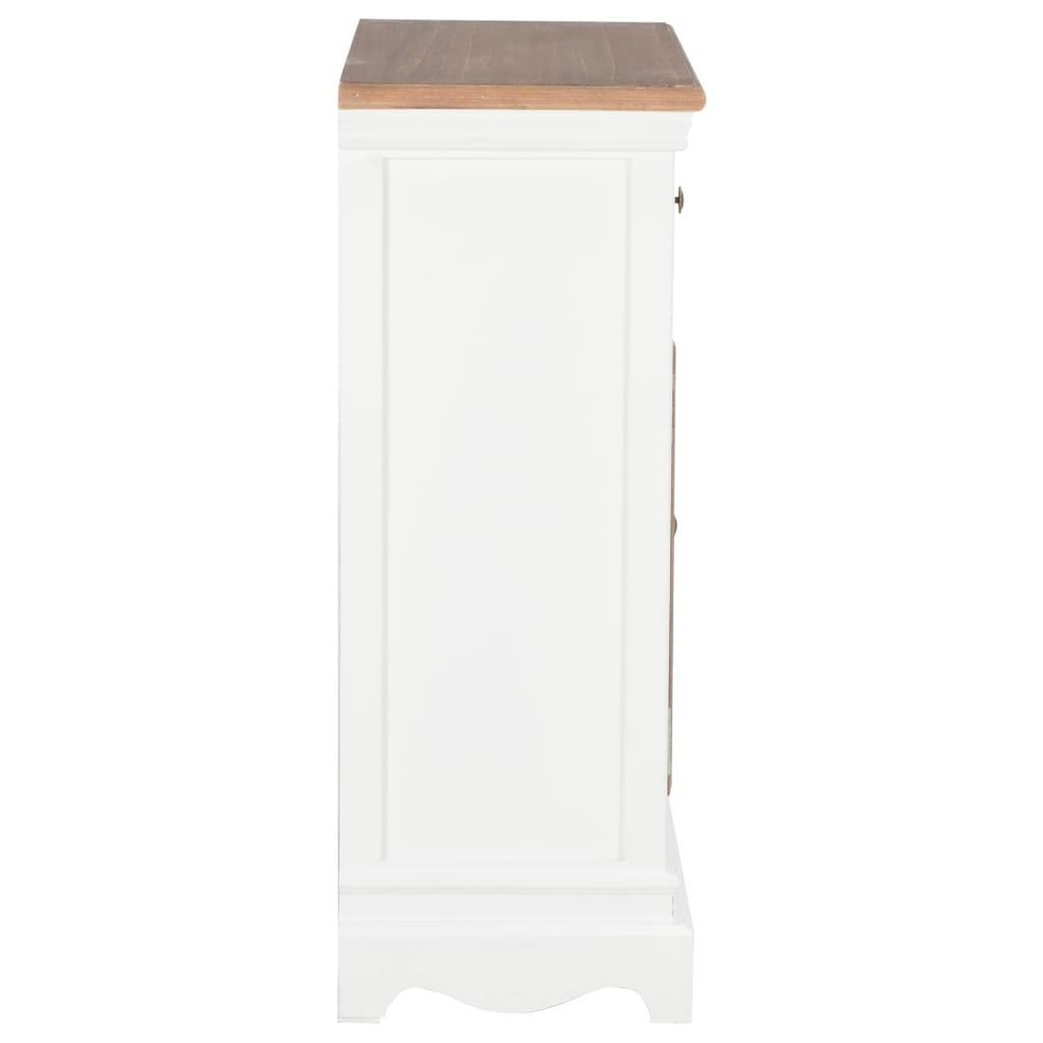 Voir la diapositive 4 : VIDAXL Buffet Blanc 60x30x80 cm Bois massif