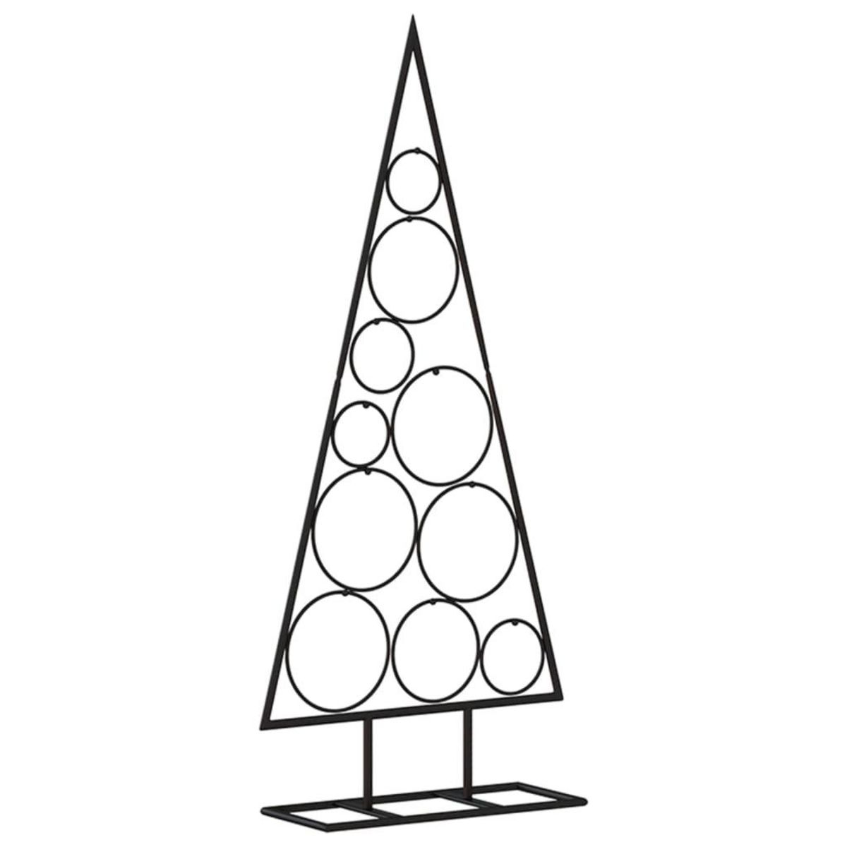 VIDAXL Arbre de Noël en metal pour decoration noir 90 cm