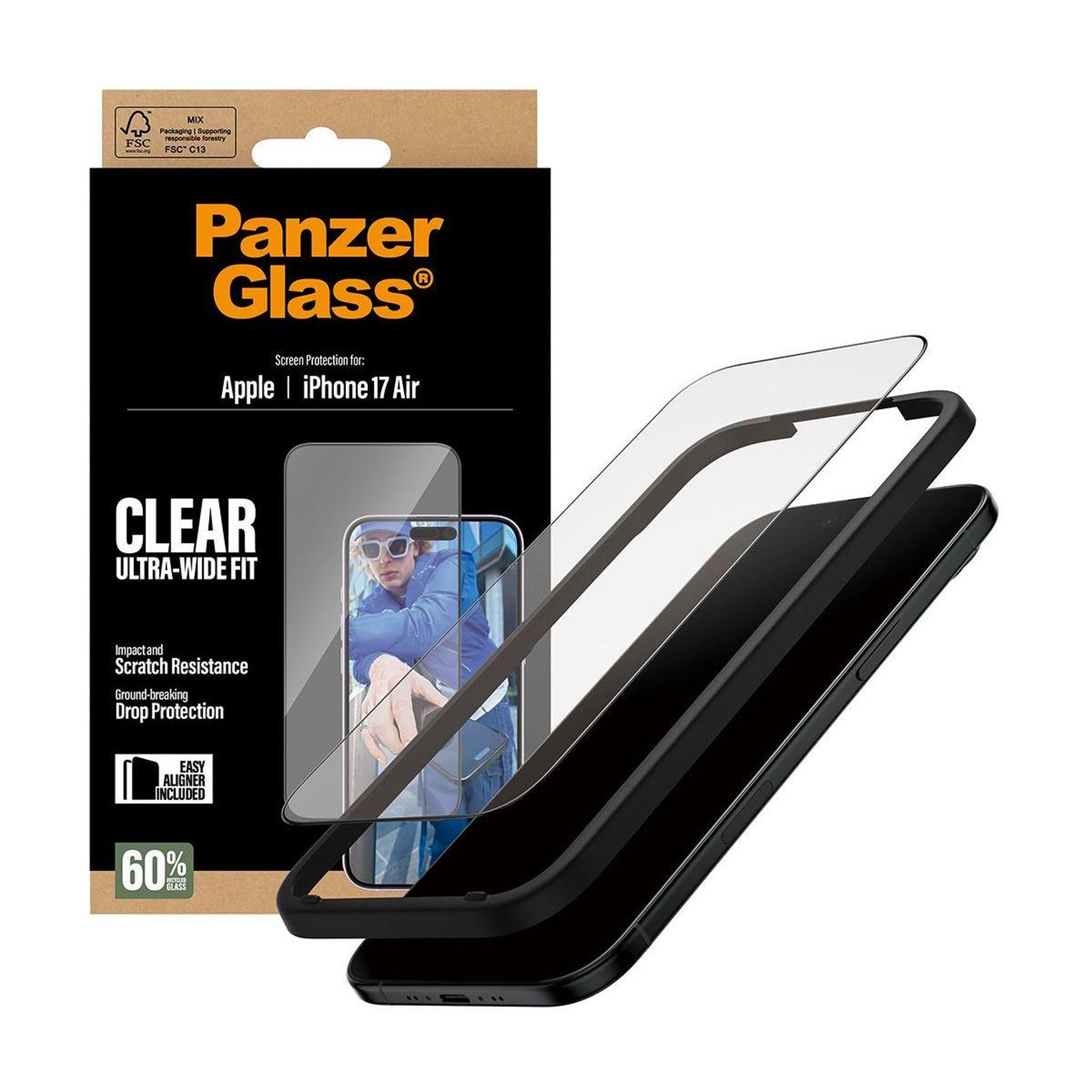 Voir la diapositive 5 : PANZERGLASS Protège écran iphone air verre trempé uwf
