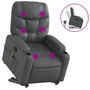 Voir la diapositive 2 : VIDAXL Fauteuil inclinable de massage Gris Similicuir