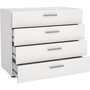 Voir la diapositive 4 : TVILUM Commode NASH 4 tiroirs - Décor Blanc - L 80 x P 40 x H 68,5 cm