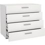 Voir la diapositive 4 : TVILUM Commode NASH 4 tiroirs - Décor Blanc - L 80 x P 40 x H 68,5 cm