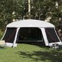 Voir la diapositive 4 : VIDAXL Tente piscine toit amovible parois maille gris 670x590 cm